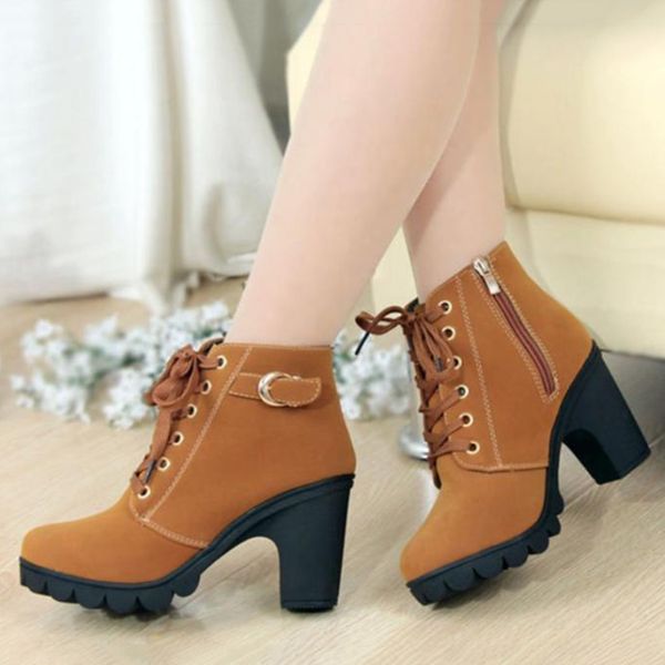 

2020 ankle in soft new fashion spring women fall high leaves boots women's shoes 8g6x, Black
