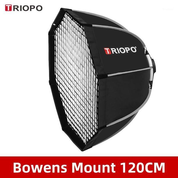 

light stands & booms triopo k120 120cm po portabe bowens mount octagon umbrella softbox + honeycomb grid outdoor soft box for studio strobe1