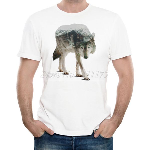 

новые поступления летняя мода winter hunter wolf printed прохладный tops высокого качества вскользь с коротким рукавом толстовка с капюшоном