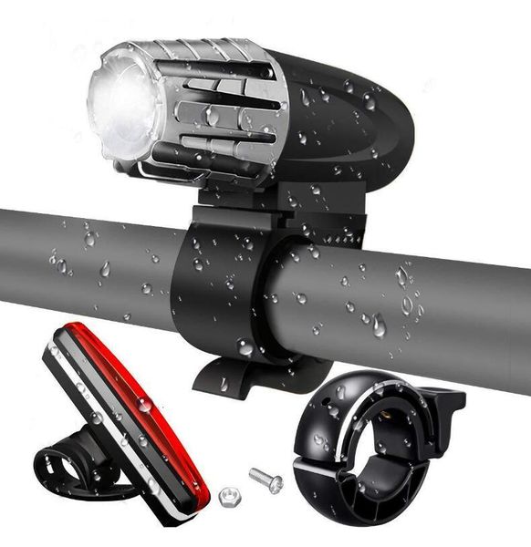 

eos bicycle bike light usb rechargeable 300 lumen 4 mode bicycle front light bike headlight cycling led headlight lamp cycling tail light a8