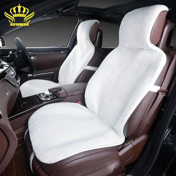 

1pcs for front car seat covers faux cute car interior accessories cushion styling winter new plush pad seat cover i0251