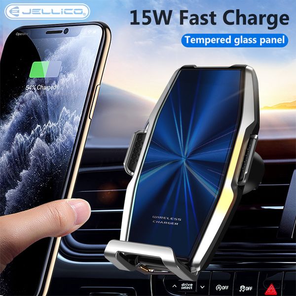 

джеллико 15w qi wireless intelligent инфракрасный быстродействующее зарядное устройство стенд автомобильный держатель телефона для iphone hu