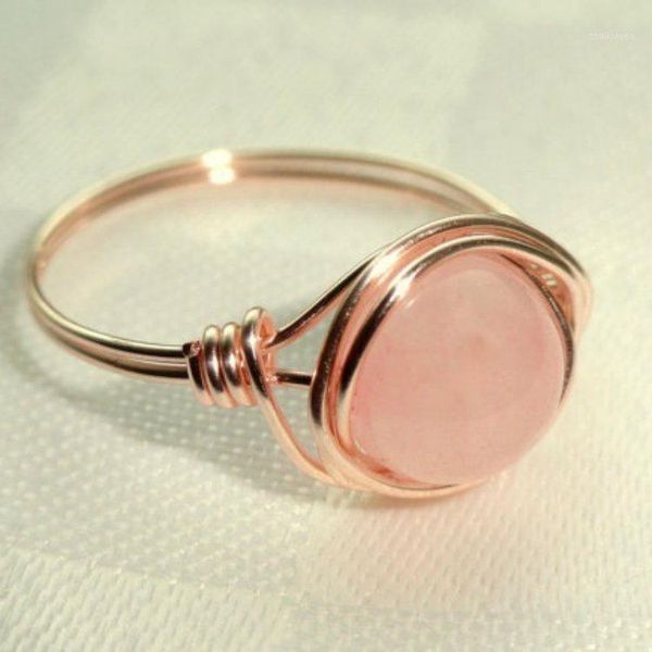 Hochzeit Ringe Est Ankunft Luxuriöser Natürlicher Rosa Mondstein Ring Unendlichkeit Knoten Braut Engagement Marke Schmuck Geschenke Großhandel1