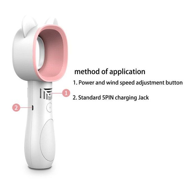 

portable mini outdoor usb rechargeable bladeless fan handheld cooler cooling fan