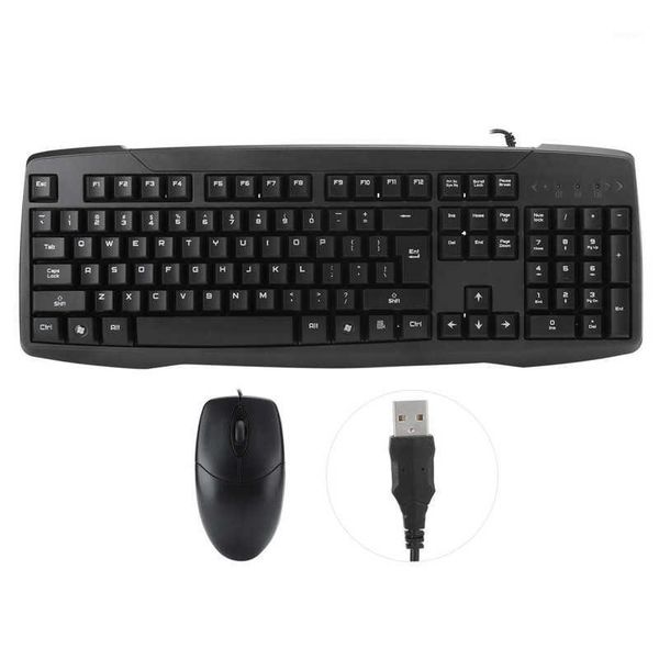 

wired mouse keyboard set ergonomic design usb deskdurable office games universal1