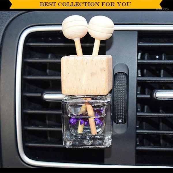 

1 pc air freshener ornament perfume bottle pendant essential oils auto car perfume bottle hanging glass car-styling1
