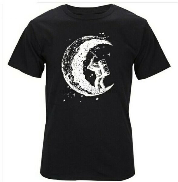 

digging moon print casual men crew neck t shirts fashion men new funny tee shirt sport hooded sweatshirt hoodie