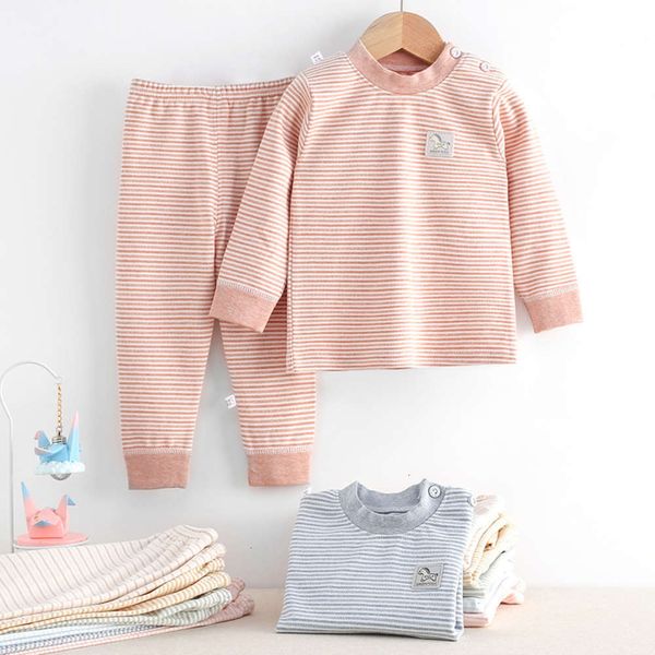 

and cotton underwear baby's pure autumn colored trousers two piece set children's pajamas home cloth lc2j, Blue;red