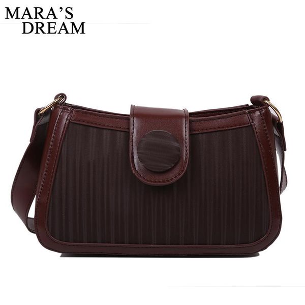 

mara's dream 2020 new solid color fashion autumn ladies small bag simple messenger bag wild striped shoulder