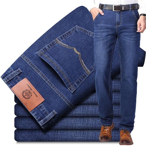 

cowboy blue men jeans new arrival 2021 fashion stretch classic denim pants male designer straight fit trouser size 38 40,1898