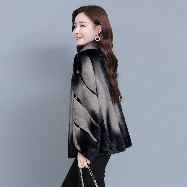 

женщины 2021 осень зима искусственного меха пальто женщина с длинным рукавом бархатный плюс размер верхняя одежда женская элегантный поддель, Black