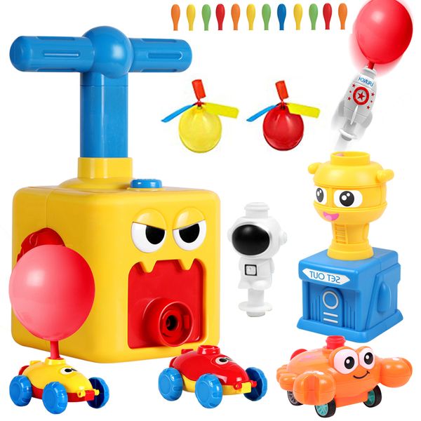 

new air inertial power cars toy for children balloon car toys puzzle fun education kids christmas party birthday gift
