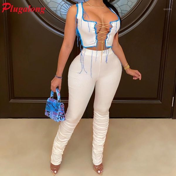 

plugalong stacked leggings set criss cross hollow out two piece set and pants women tracksuit y2k skinny sportswear gym1, Gray
