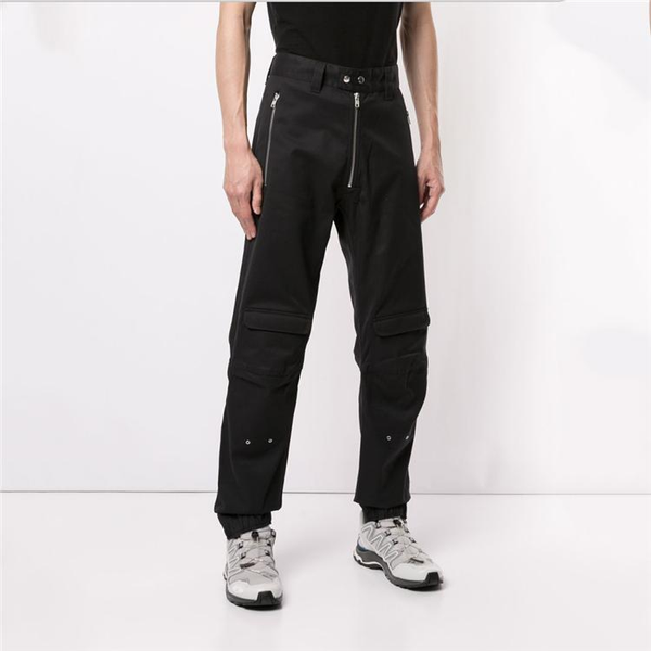 

customized 27-46 new male simple and versatile overalls in europe america youth personalized hairstylist leisure harun pants1, Black