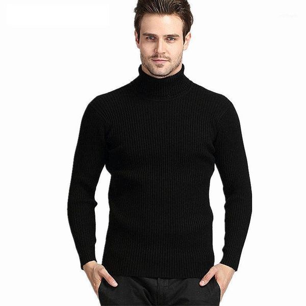 

winter thick warm cashmere sweater men turtleneck mens sweaters slim fit pullover men classic wool knitwear pull homme1, White;black