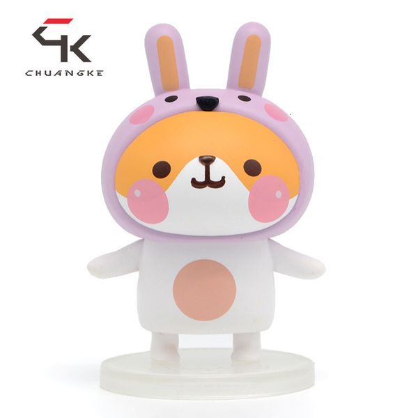 

korean hans rabbit cartoon doll handmade pvc plastic toy key chain