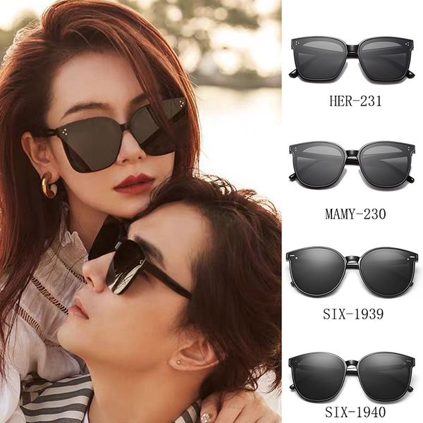

gm ins2020 new fashion polarized face korean version slim glasses female sunglasses anti uv, White;black