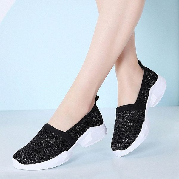 

summer women's mesh shoes 2020 new sneakers shoes breathable mesh shoes ballet flats ladies women flat cinderella slip-on #cw9l