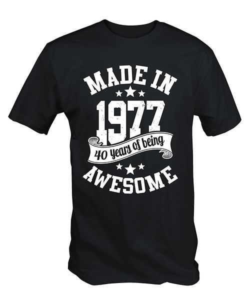 

made in 1977 40 years of being awesome t shirt t shirt brand 2017 male short sleeve tee 2017 summer sport hooded sweatshirt hoodie