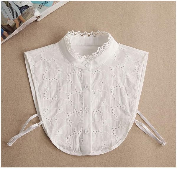 

stand fake collared shirt lace false collar woman vintage detachable white collar for sweater blouse half shirt acc jlloyu, Blue;red