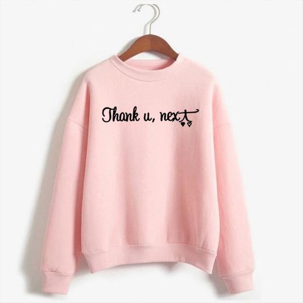 

гранде толстовка womenthank u следующий бог женщина crewneck толстовки толстовка женская одежда harajuku, Black