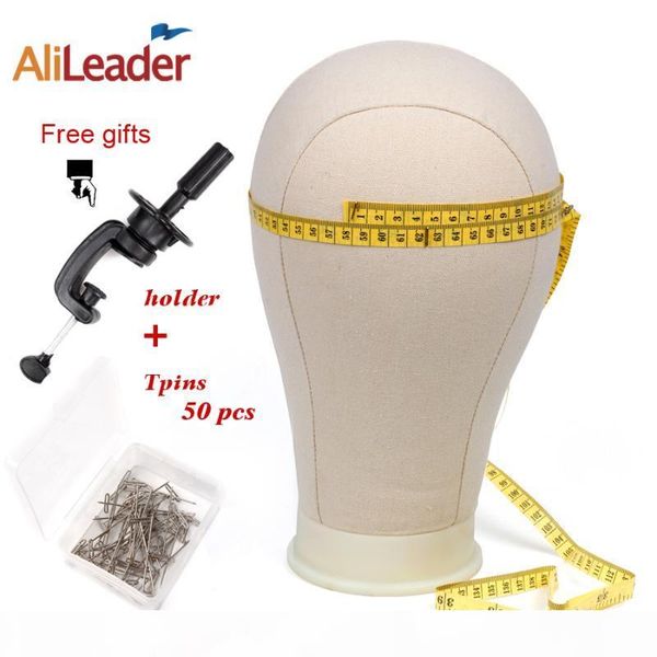 

alileader 21 22 23 24 25inch professional canvas block mannequin head for wig making kit white mannequin head with stand pins