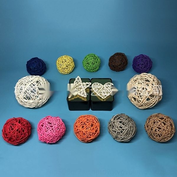 

cto0p 7cm color rattan rattan decorative ball corridor shopping mall kindergarten decorative hwmh3 ball colorful