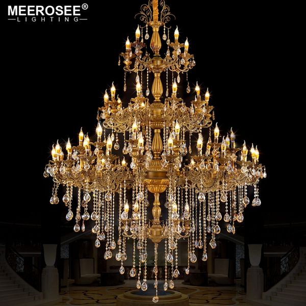 

luxurious huge crystals chandelier light fixture vintage pendant lustres hanging lamp for villa l project candle luminaires lighting