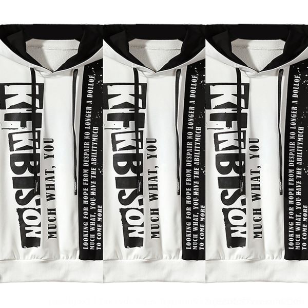 

s7ttp men's coat autumn new sweater casual hop hoodie hoodie spring and autumn trend sportswear hip coat 2020 nxsie, Black