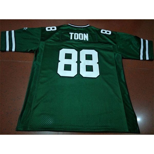 

3421 1992 #88 al toon real full embroidery college jersey size s-4xl or custom any name or number jersey, Black
