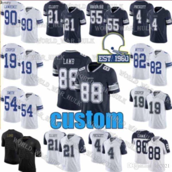 

даллас ковбои трикотажные изделия пользовательские 54 jaylon smith 13 michael gallup 28 darren woodson 7 ben dinucci charles haley zack mart, Black;red