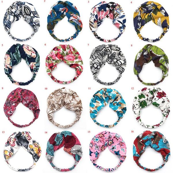 

мода женщины девушки летние богемные молоды печатные оголовки старинные креста turban bandage bandanas приправы фурнитура волос q bbyvzz