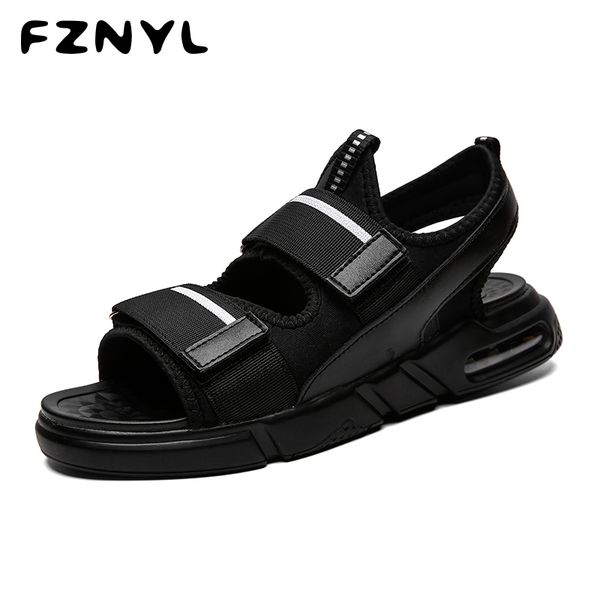 

fznyl summer men sandals air-cushion damping sports beach sandals man outdoor casual shoes male sandalias 39-44 2020 new arrival t200420, Black