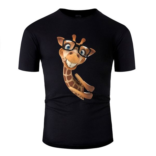 

смешные повседневный смешные жираф t shirt для мужчин веселой новизны взрослых футболка crew neck короткого рукав hiphop спорт с капюшоном т
