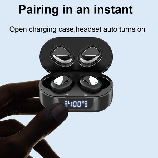 

bluetooth headset wireless headset stereo sports intelligent noise reduction earbuds with microphone smart charging box1