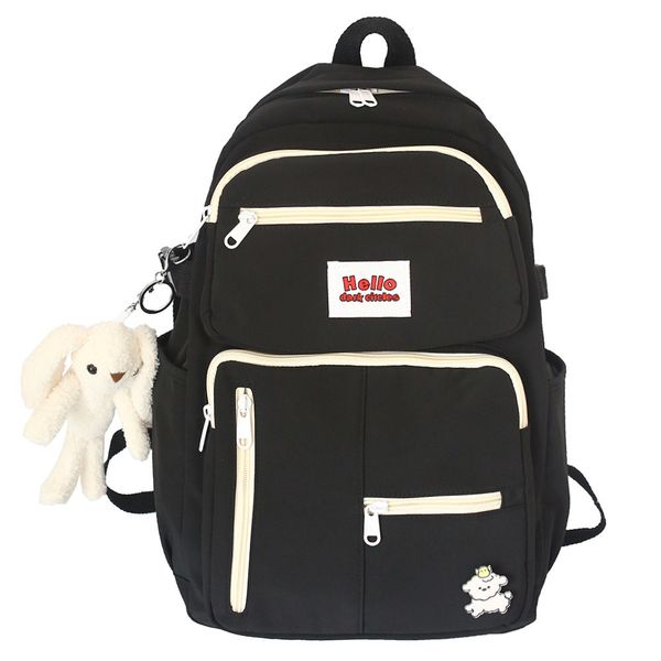 

waterproof ladies kawaii female badge fashion school college student girl backpack cute nylon women bag book trendy c1223