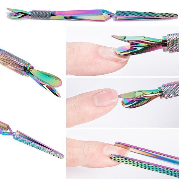 

nail beauty tool shaping clip steel push ptherapy extension nail shaping clip double-headed multifunctional