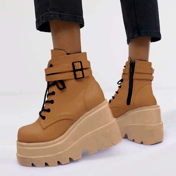 

temofon women platform boots gothic black white shoes ladies lace up punk boots autumn high heel shoes woman footwear hvt1399 c0129