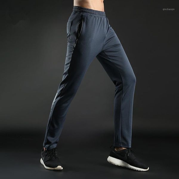 

running pants 2021 men slim basketball leggings soccer training trousers pockets gym fitness jogging1, Black;blue