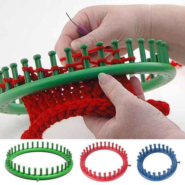 

classical round knitting knit wool loom sewing hat knitter knitting knit loom set sewing tools for hats scarves1, Black