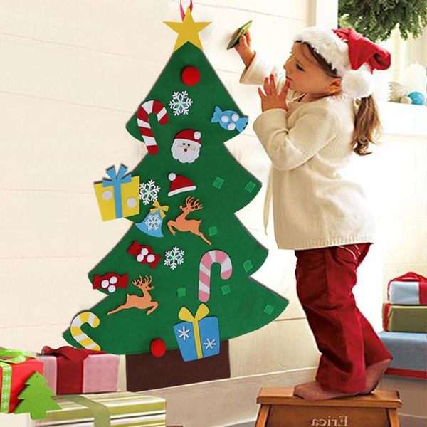 

year toy xmas gifts wall new kid decoration diy felt christmas tree with 26pcs ornament