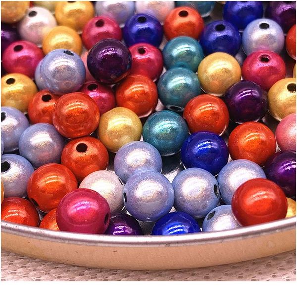 

new 6mm 8mm 3d miracle shining dream acrylic round spacer beads for jewelry making qylbip, Crystal
