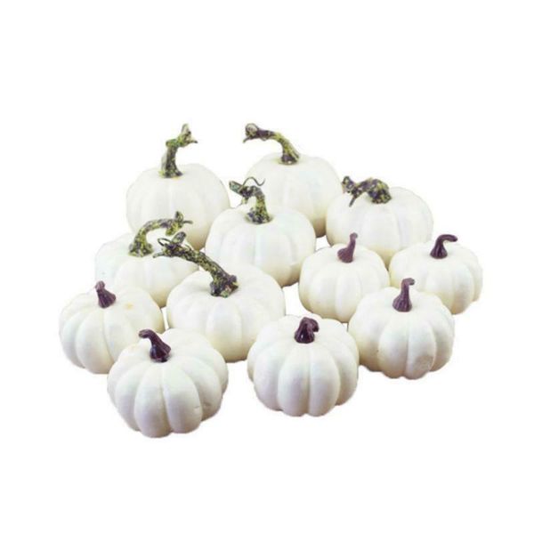 

12pcs artificial white pumpkins artificial white pumpkins fall thanksgiving