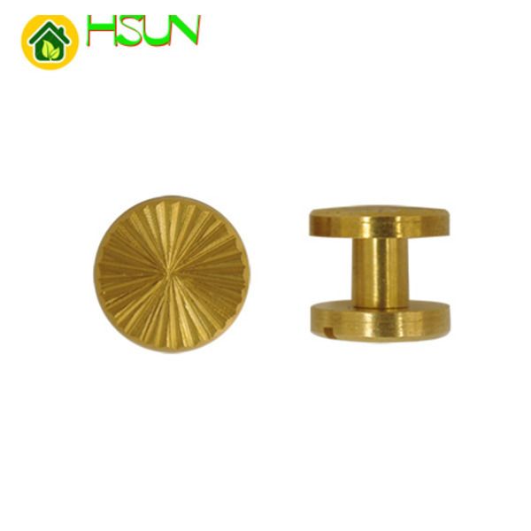 

2 pcs 5mm solid brass gold chicago screw flat head nail belt stud rivet strap fastener assembling bolt