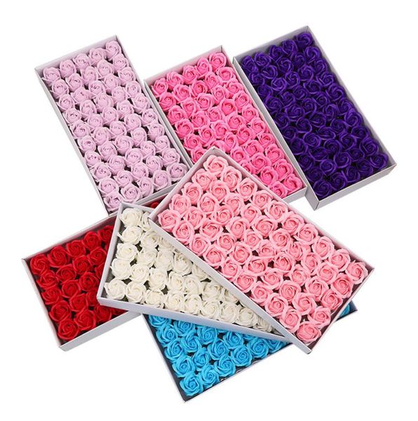 

50pcs simulation rose scented soap flower wedding decoration valentine day romantic gift scrapbooking diy wreath