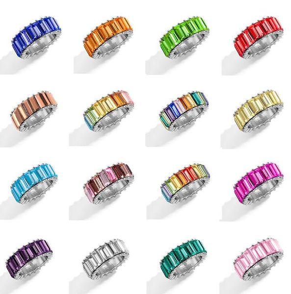 20 Style Luxurys Designer Schmuck Designer Ringe Damen Edelstahl Farbe Kristall Strass Ring Mode Ringe Ornamente