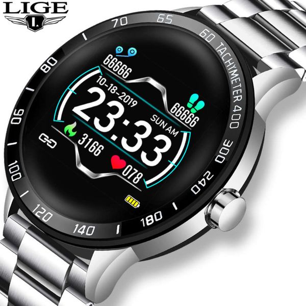 

lige-led case, sports smart watch, heart rate and blood prsure control, waterproof, with