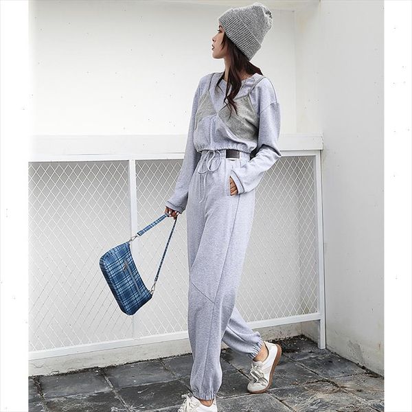 

mishow 2021 autumn clothes sets for girls casual long sleeve sweater amp pants two peice set women clothing mx20c0370, Gray