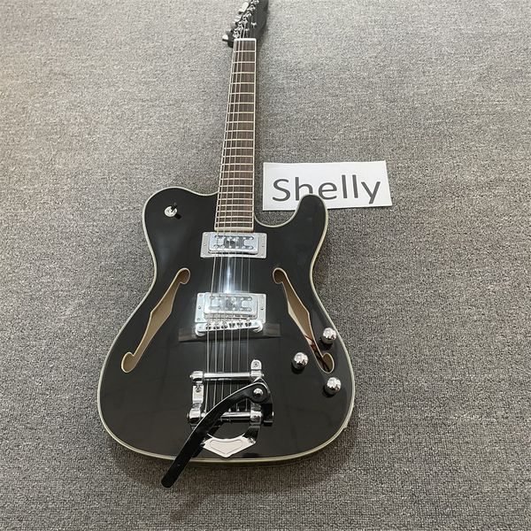 

custom shop.jazz electric guitar,black color 6 stings guitarra
