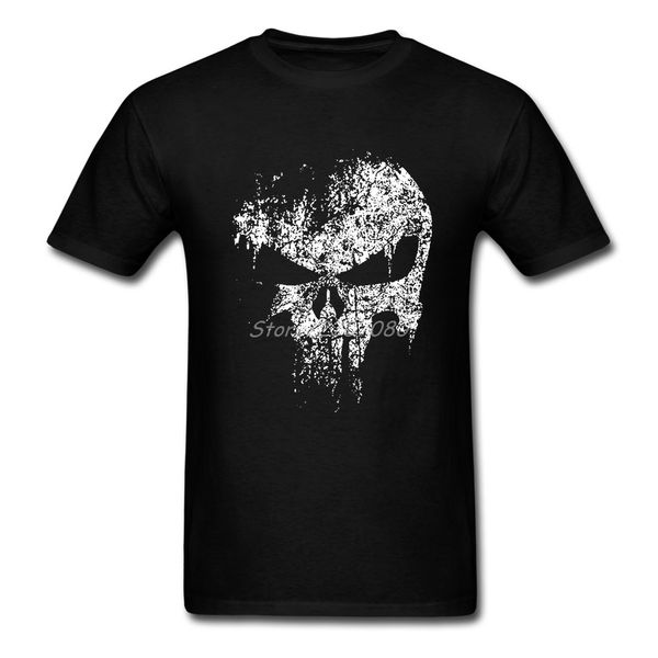 

sport punisher skull t shirt cotton crewneck short sleeve custom harajuku men t shirt 2019 leisure 3xl t shirts fitness men